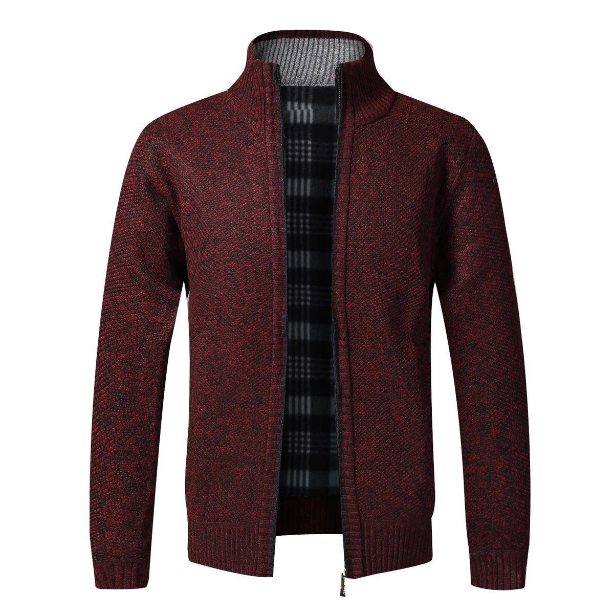 Men’s Lined Knit Zip Cardigan