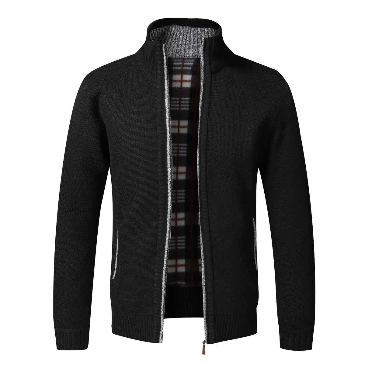 Men’s Lined Knit Zip Cardigan