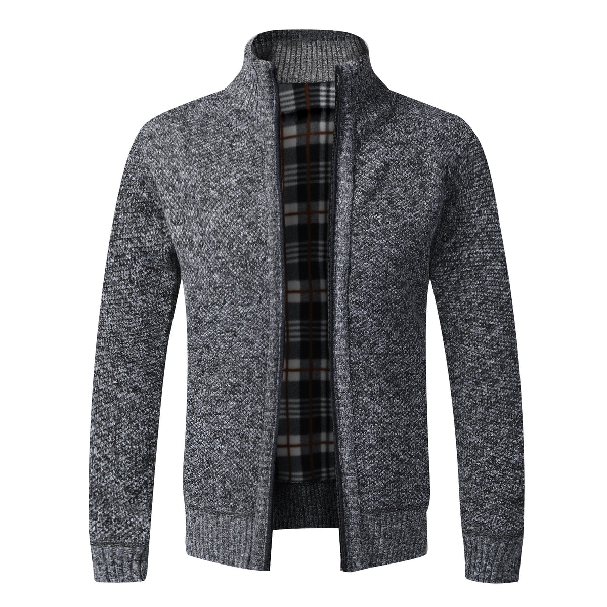 Men’s Lined Knit Zip Cardigan