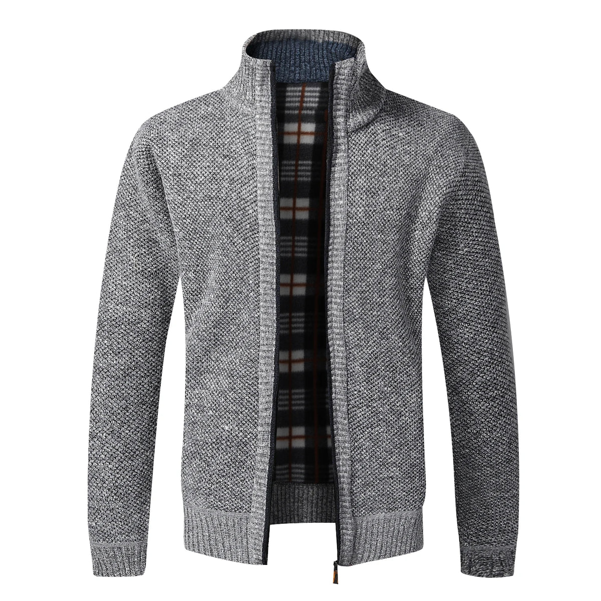 Men’s Lined Knit Zip Cardigan